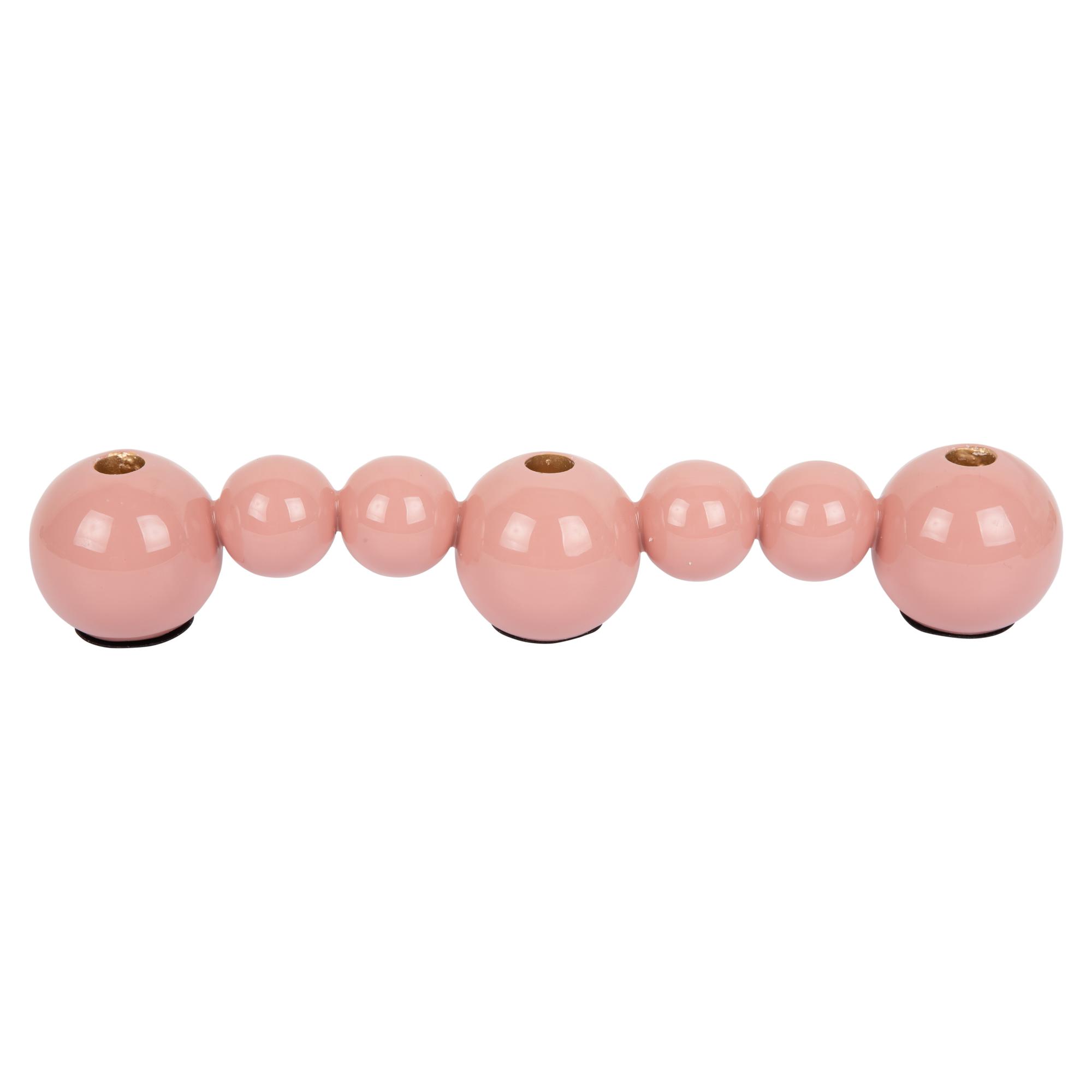 Present Time kandelaar Bubbles Straight - roze - 41x7x7cm
