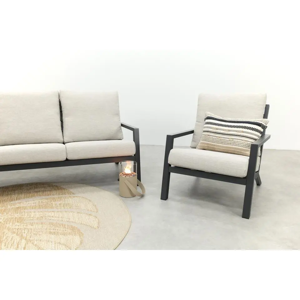 VDG Boston stoel-bank (3-zits) loungeset - 3-delig