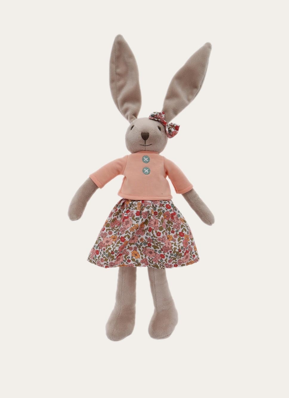 PELUCHE EN FORME DE LAPINE MULTICOLORE