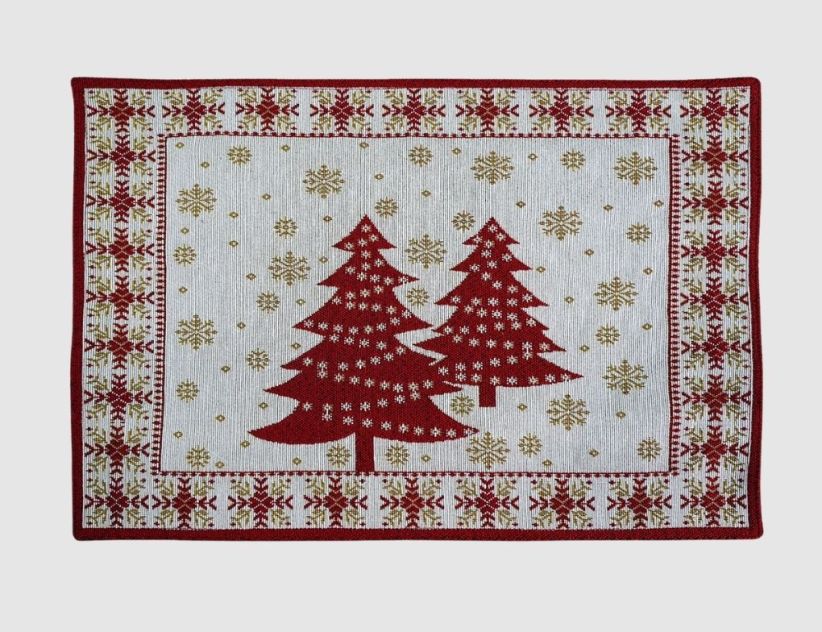Tischset Tannenbäume Rot