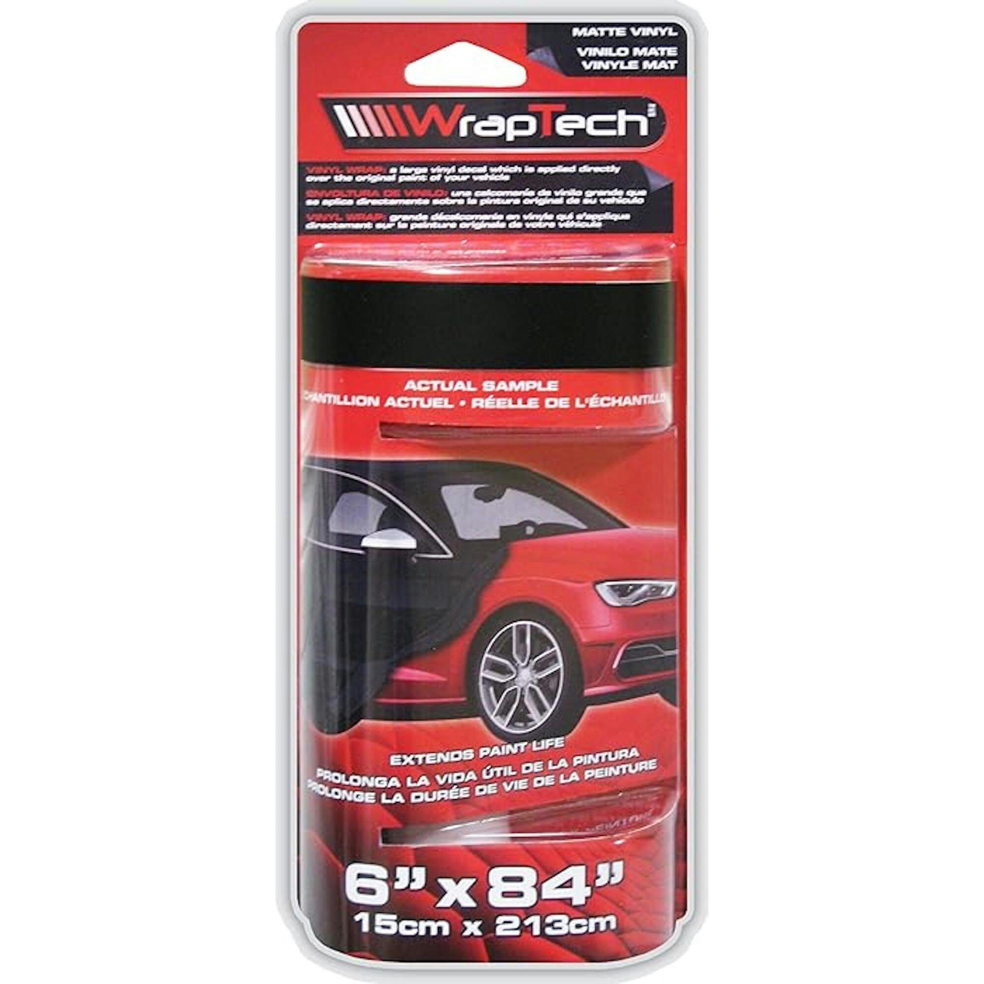 Alpena WrapTech Matte Black Vinyl Car Wrap, 6 x 84-in