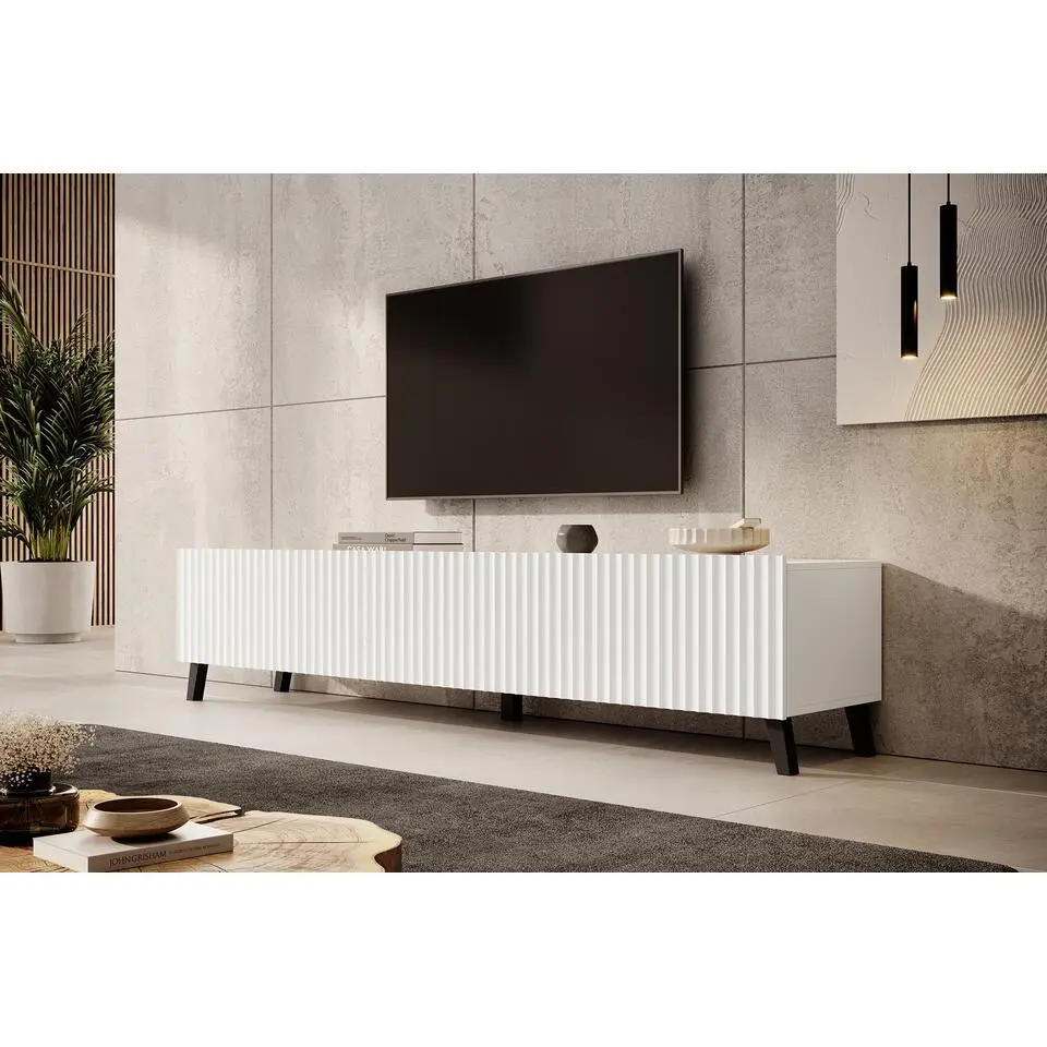 Meubella - TV-Meubel Pepinos 2 - Wit - 200 cm