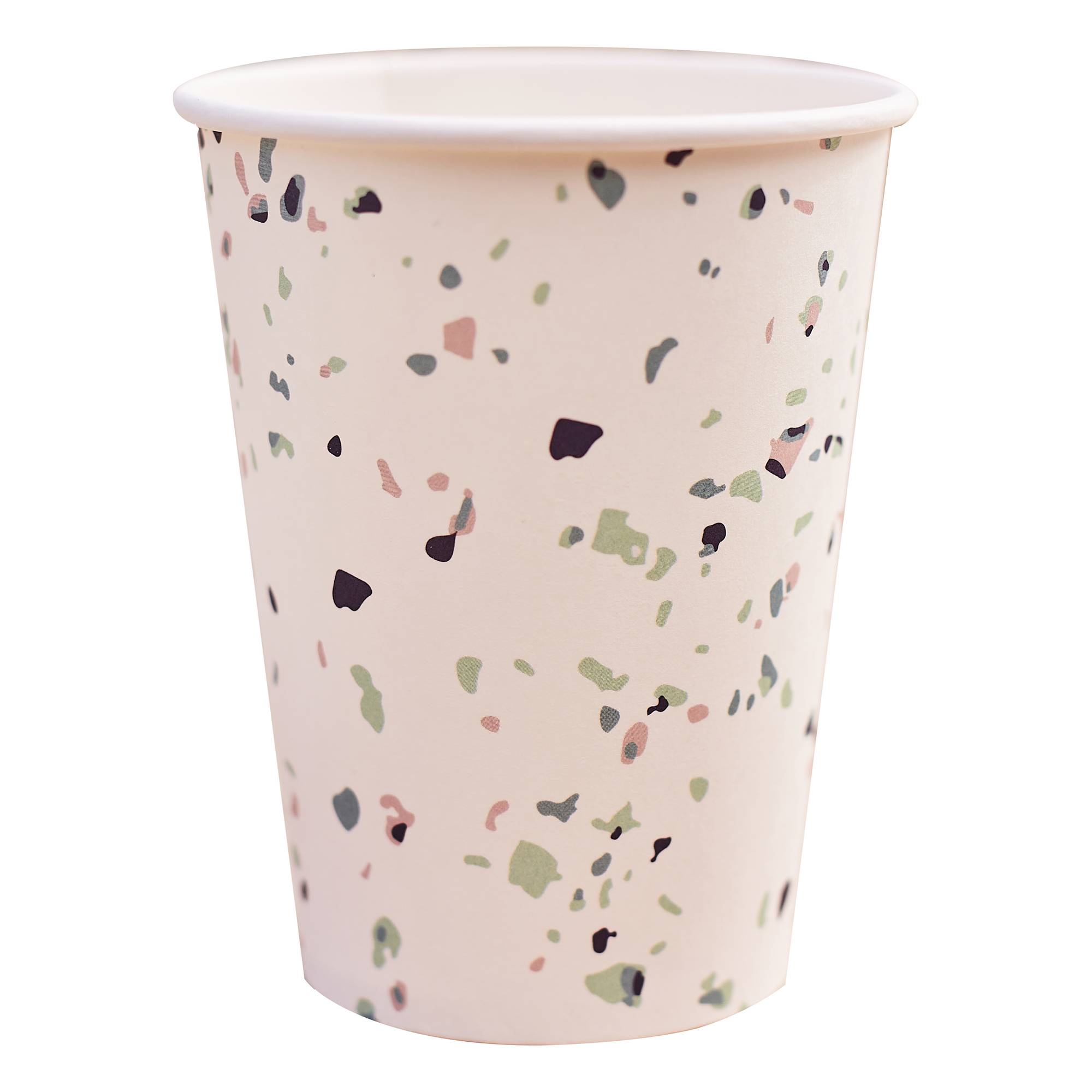 Ginger Ray Terrazzo Print Paper Cups 8 Pack