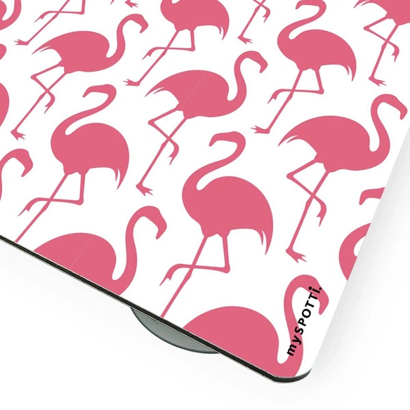 Mini-Spritzschutz »Flamingo Pattern white«, Aluverbund, Flamingo