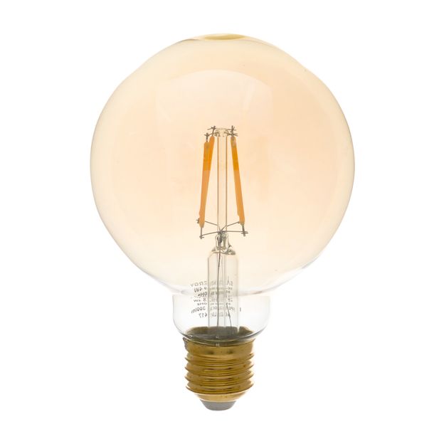 LÂMPADA LED FILAMENTO AMBAR 4W G95 E27 127/220V SAVE ENERGY