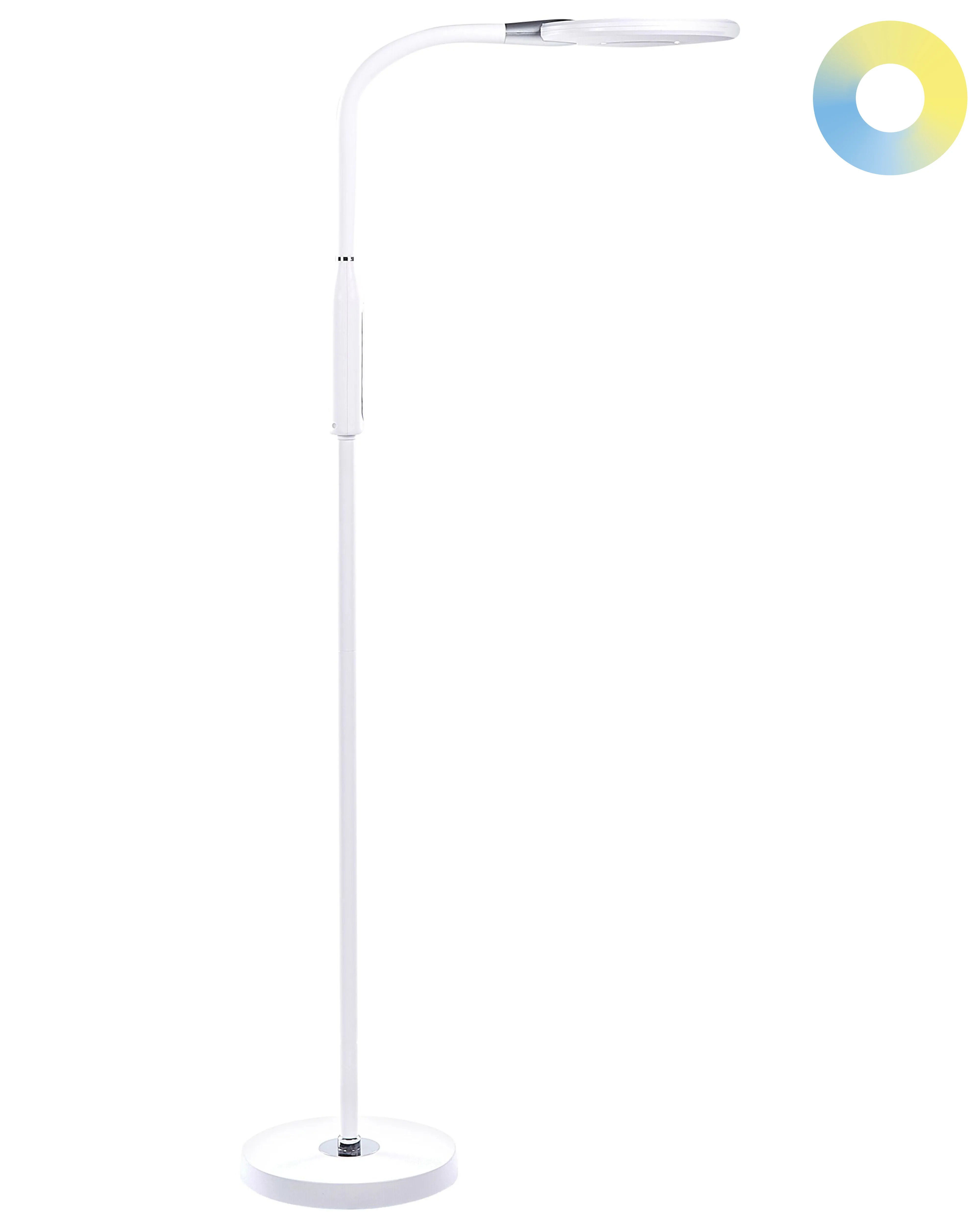 LED Floor Lamp CASSIOPEIA with Dimmer Metal White