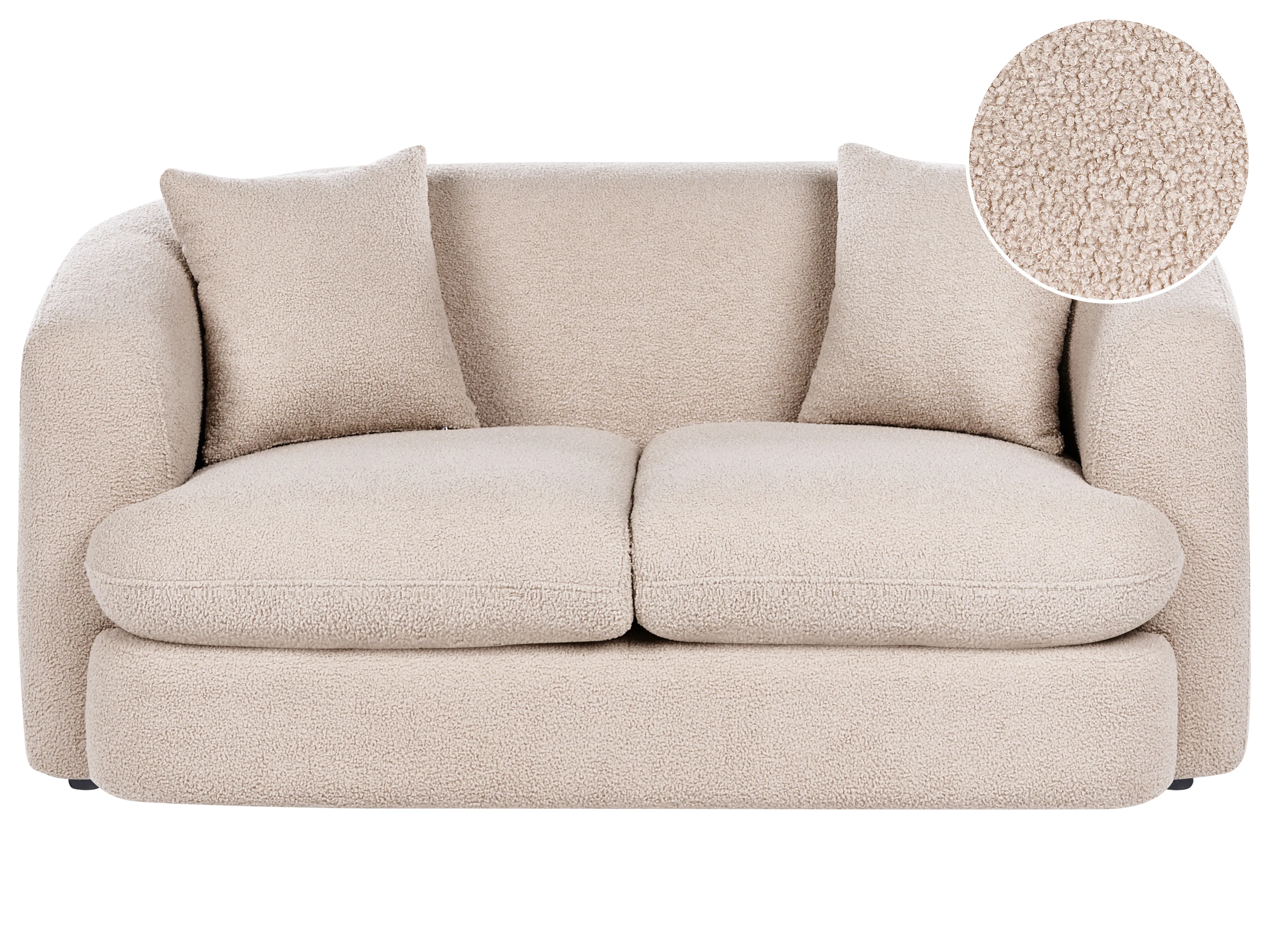 Sofa 2 Seater HUSBY Boucle Beige