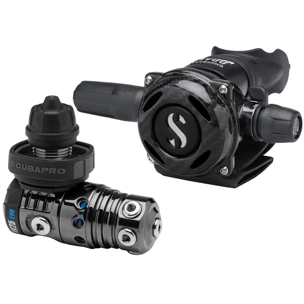 Scubapro MK25 EVO DIN 300 A700 Carbon Tech diving regulator set