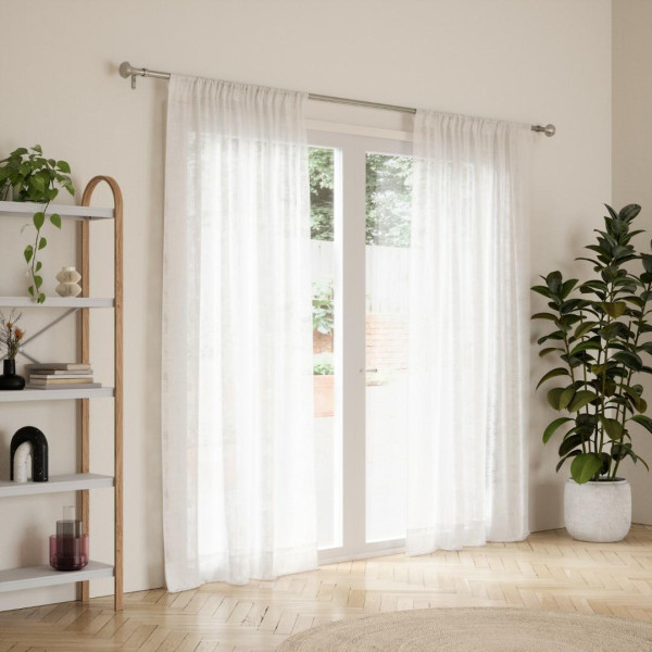 KARNISZ REGULOWANY Ella 92-183 cm NIKLOWANY srebrny