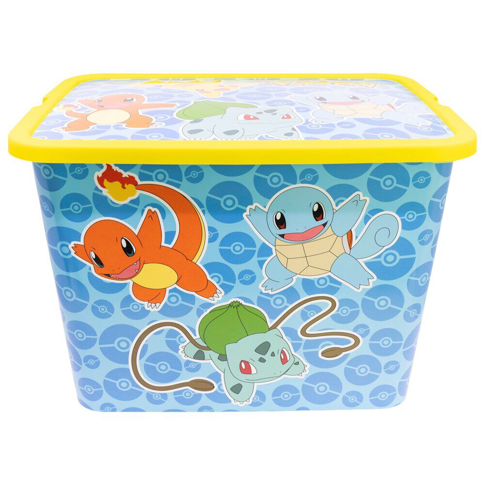 Box de rangement Pokémon 23L plastique bleu 40x30xH27,5cm