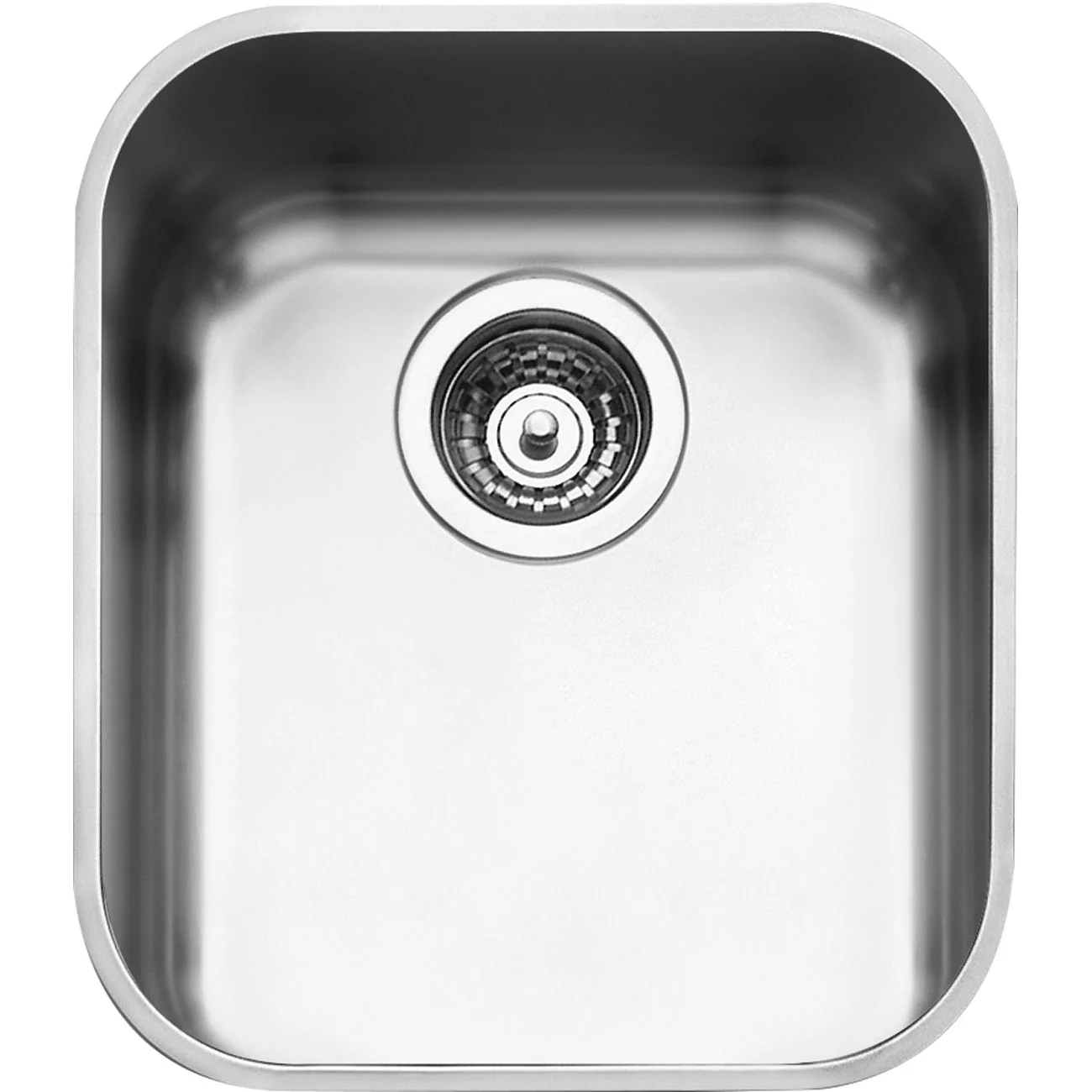 40cm Alba Single Bowl Undermounted Sink Stainless Steel