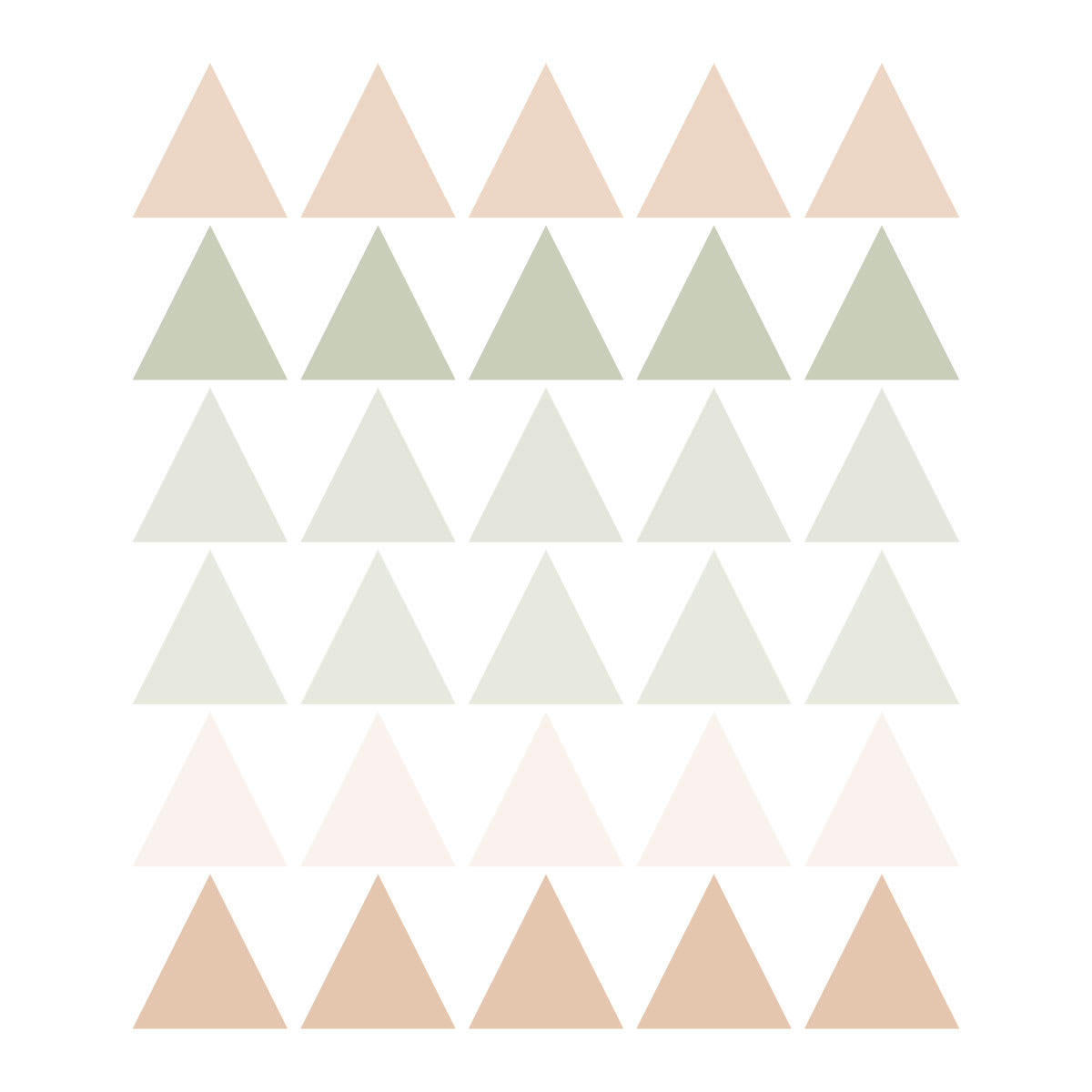 TRIANGLES1 - Stickers muraux en vinyle triangles vert et beige