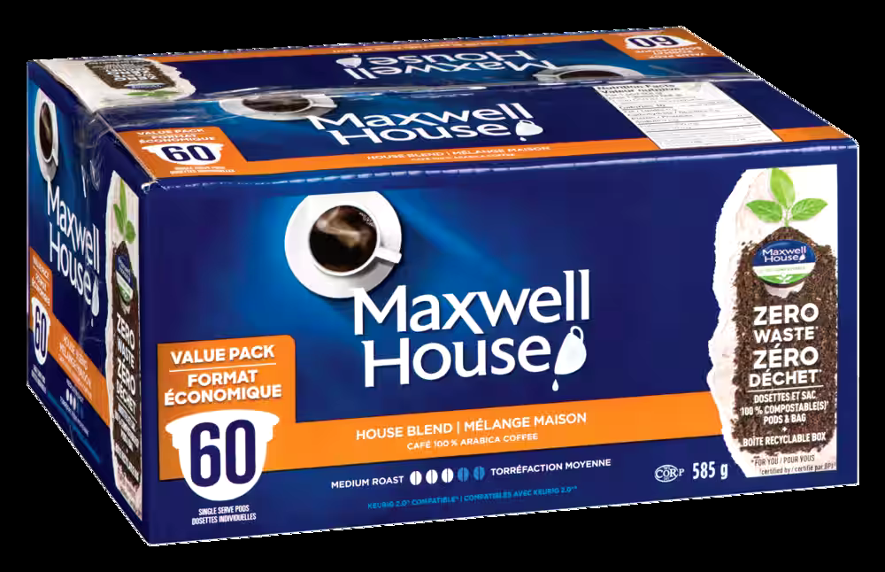 Maxwell House House Blend Medium Roast Coffee Pods, 585-g, 60-pk