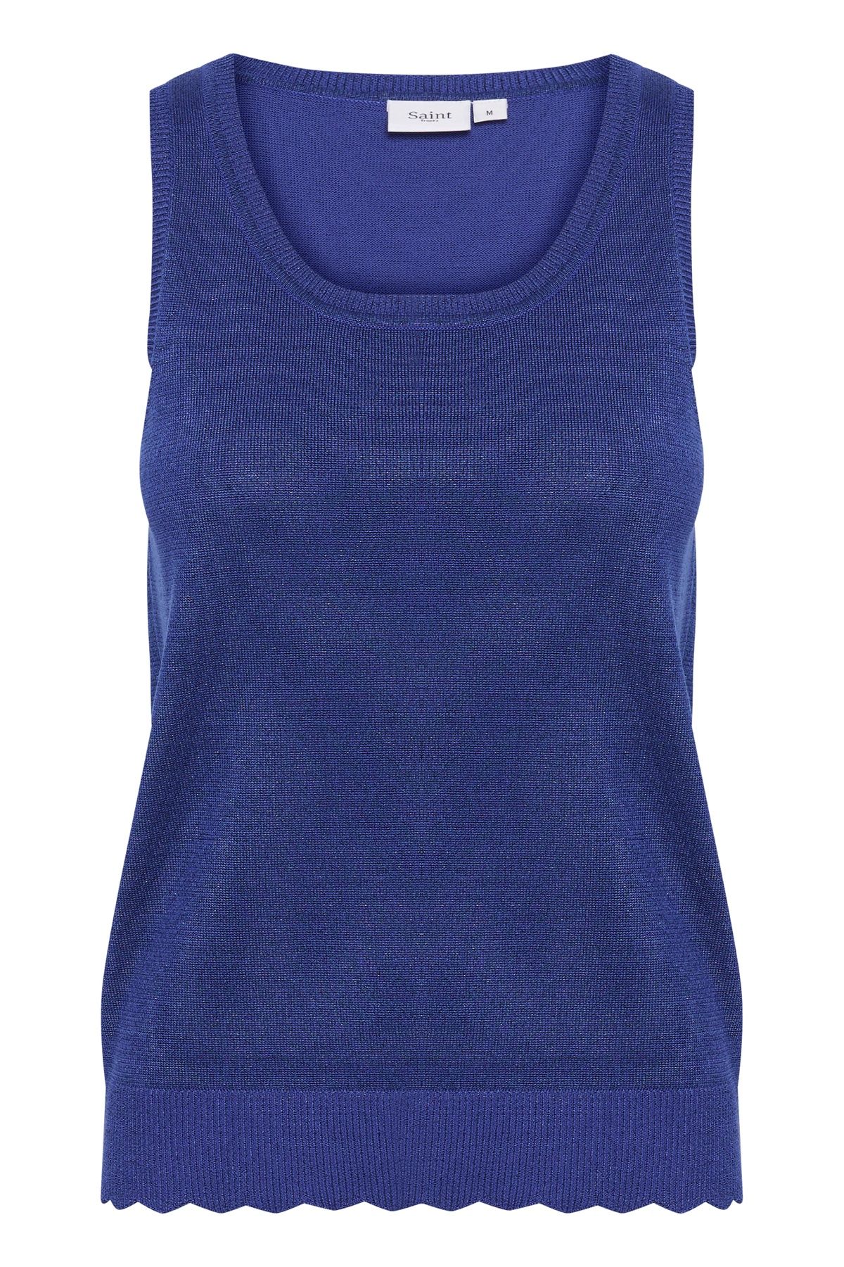 Saint Tropez Mila Shimmer Knit Round Neck Tank Top