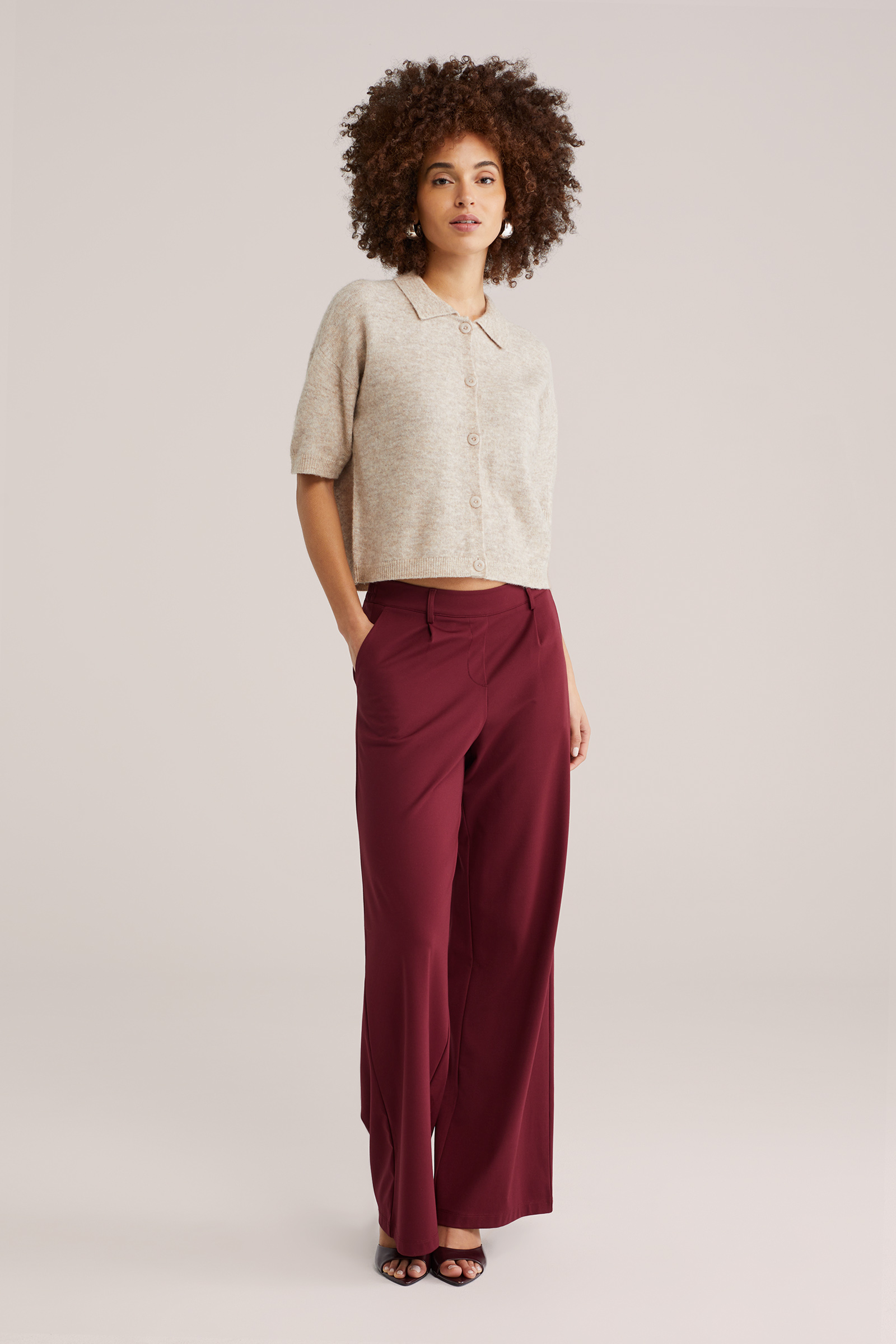 Dames gebreid vest van wolmix