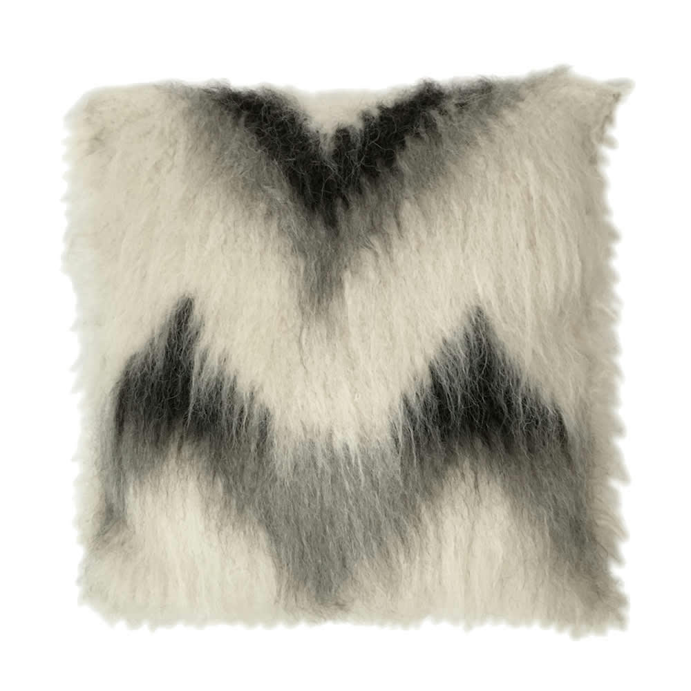 WOOL HANDWOVEN - Coussin zigzag 100% laine 50x50