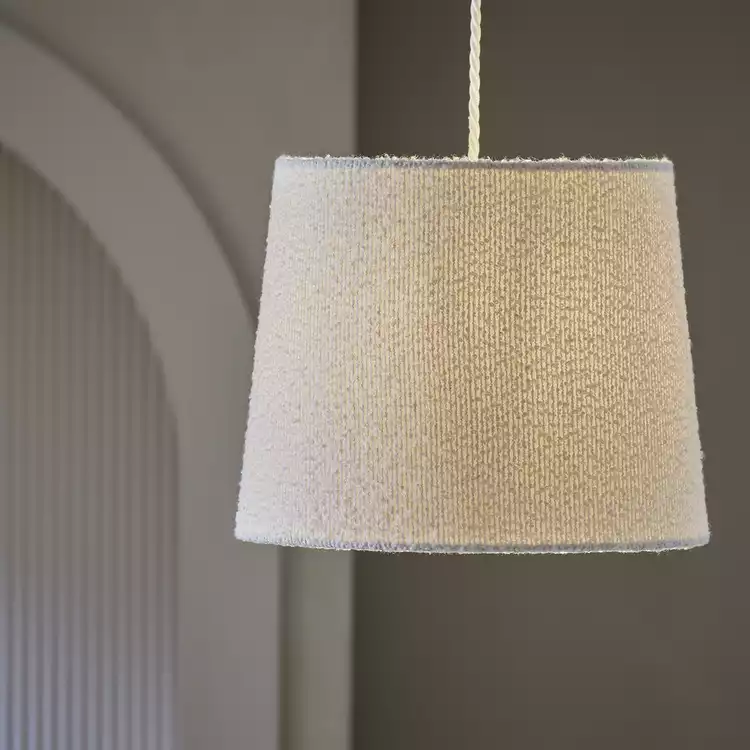 Habitat Boucle Cream Easy Fit Lampshade - 32.5cm