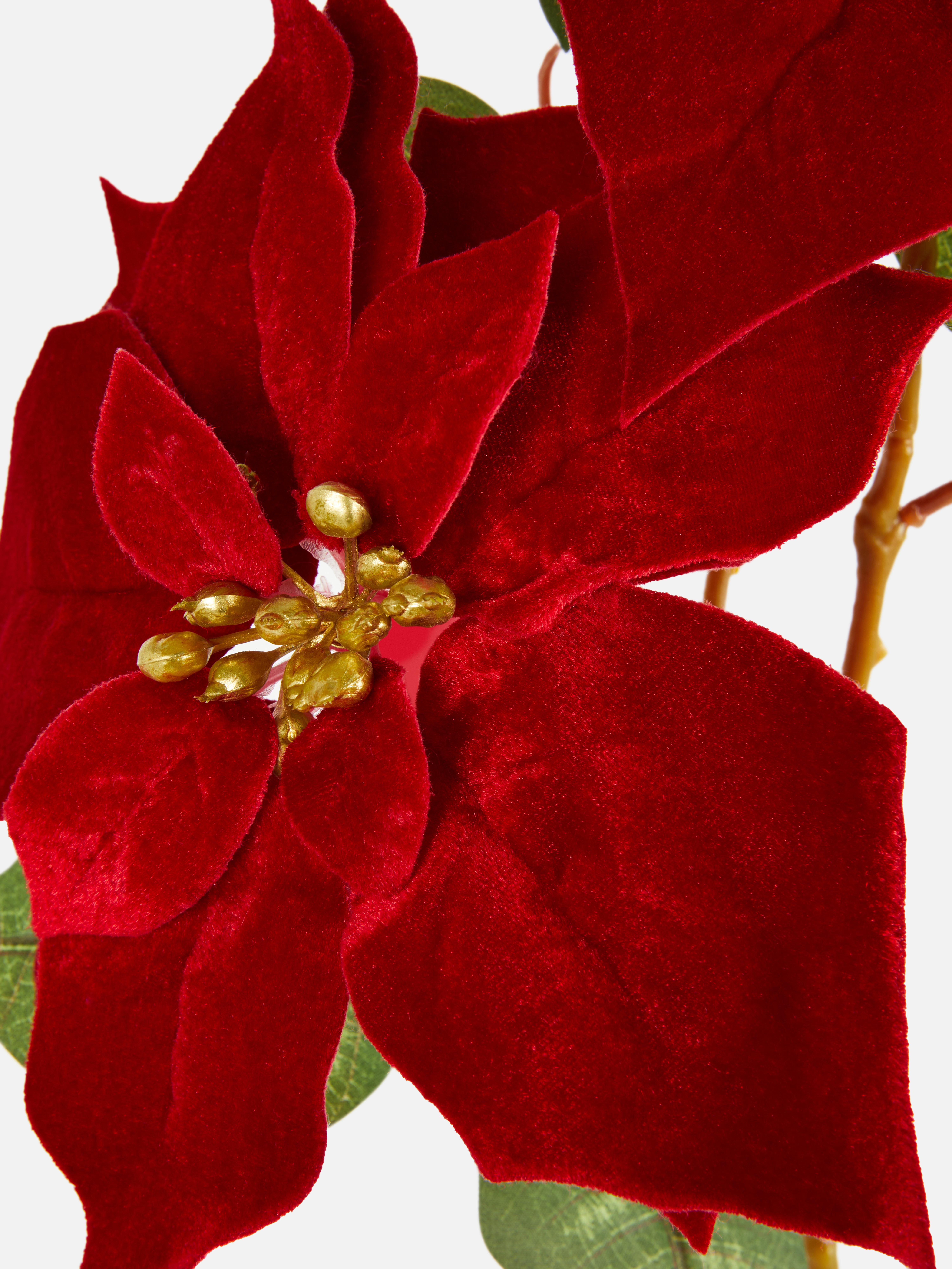 Faux Poinsettia Flower Decoration