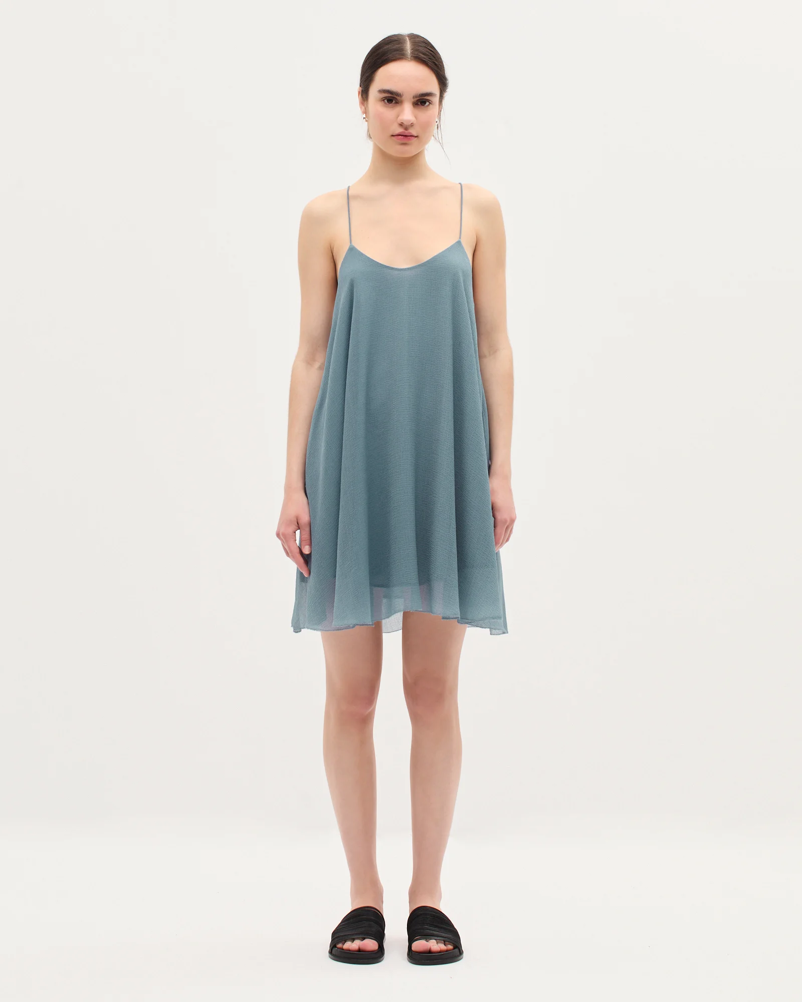 Robe courte en mousseline