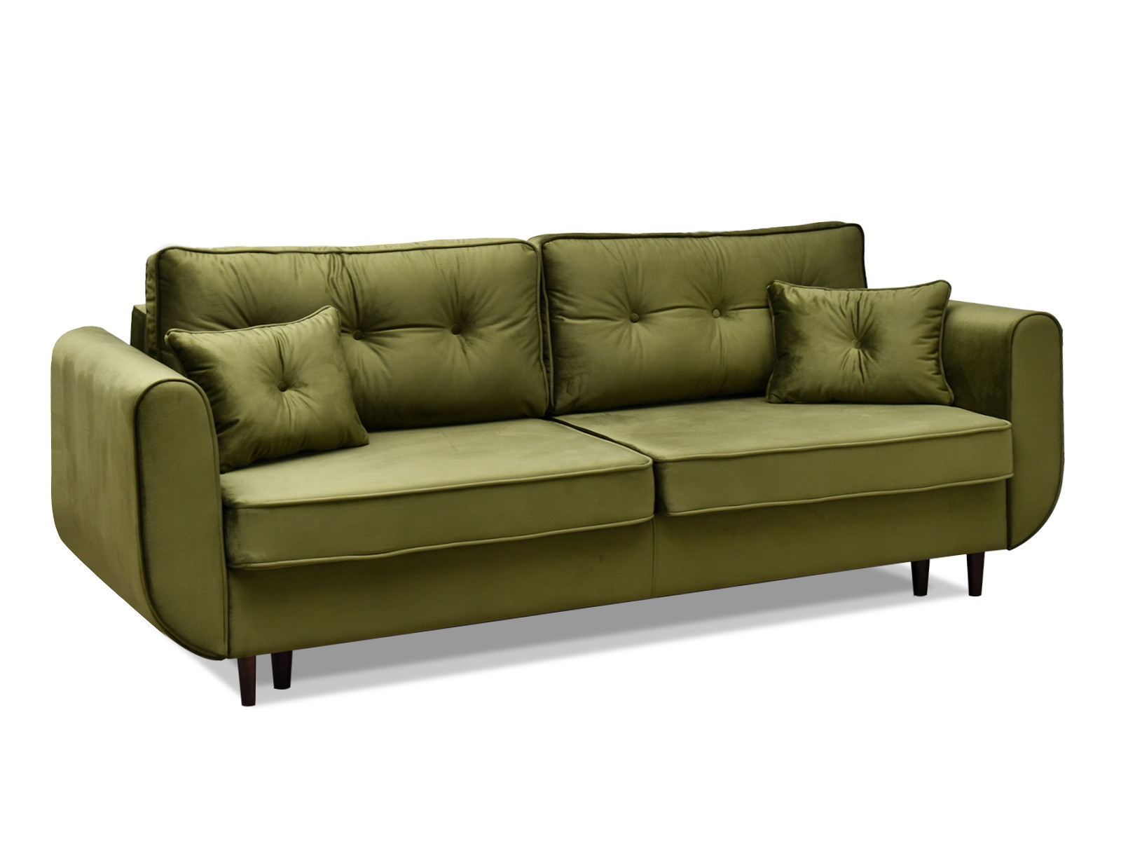 Sofa Blink Zielony-Jasny Welur, Podstawa Czarny