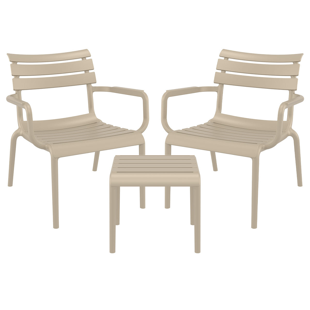 Garden Impressions loungeset Paris taupe 3-delig