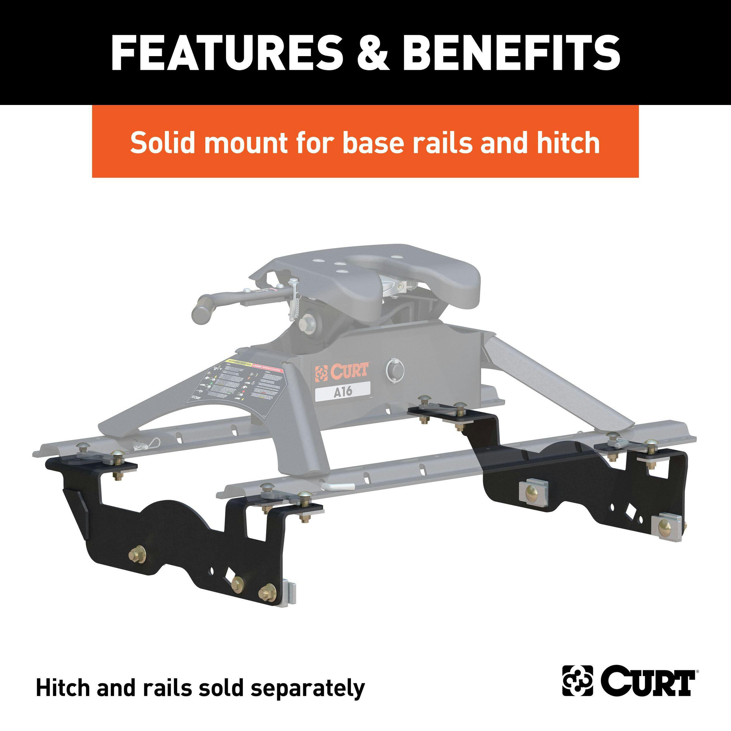 CURT 16911 5th Wheel Installation Brackets, Select Ford F-150