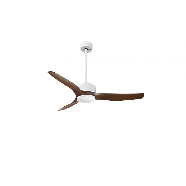 Modulo Regular Exterior - un ventilateur pour extérieur IP44, DC 127 cm Blanc pales abs marron sans Lumière20 à 30 m²