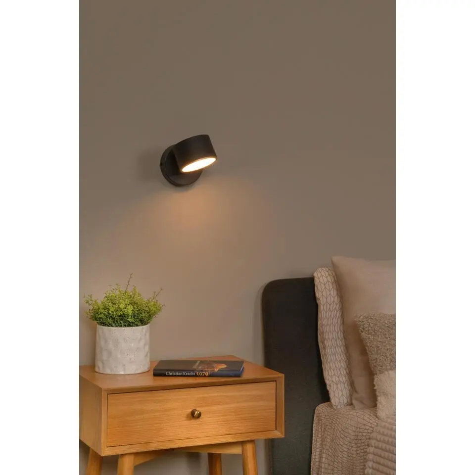 Lucide GIAN Wandlamp - Zwart