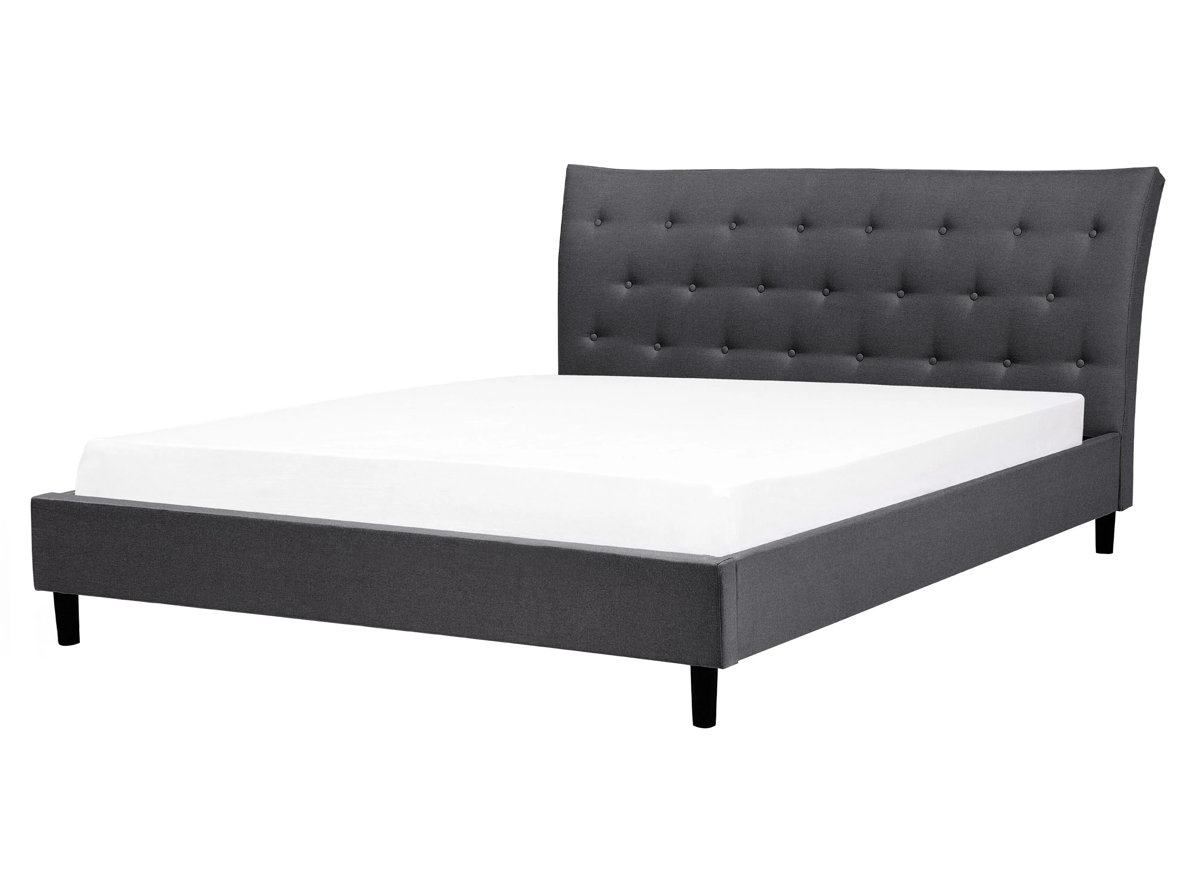 Bed Fabric SAVERNE 160 x 200 cm (EU King Size) Dark Grey