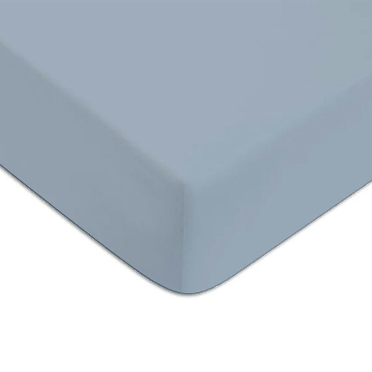 COTON UNIS - Drap housse coton  uni nuage 90x190cm