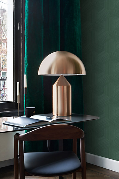 Origin Wallcoverings papier peint graphique 3D vert foncé 50 x 900 cm