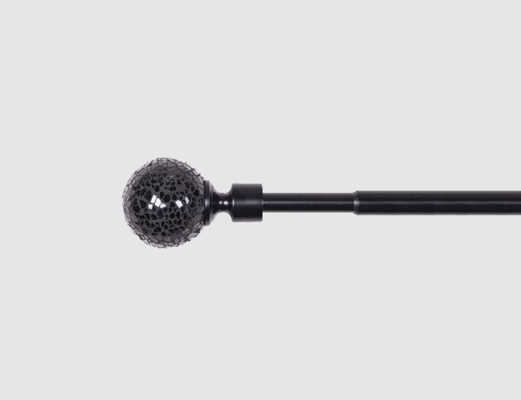 Stilgarnitur Glitter Schwarz Ø16mm