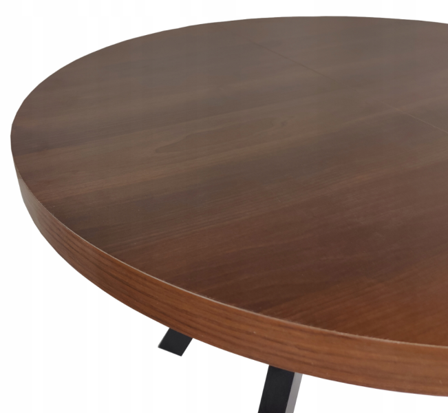 Stół okrągły rozkładany ORZECH CIEMNY Ø100/150 cm