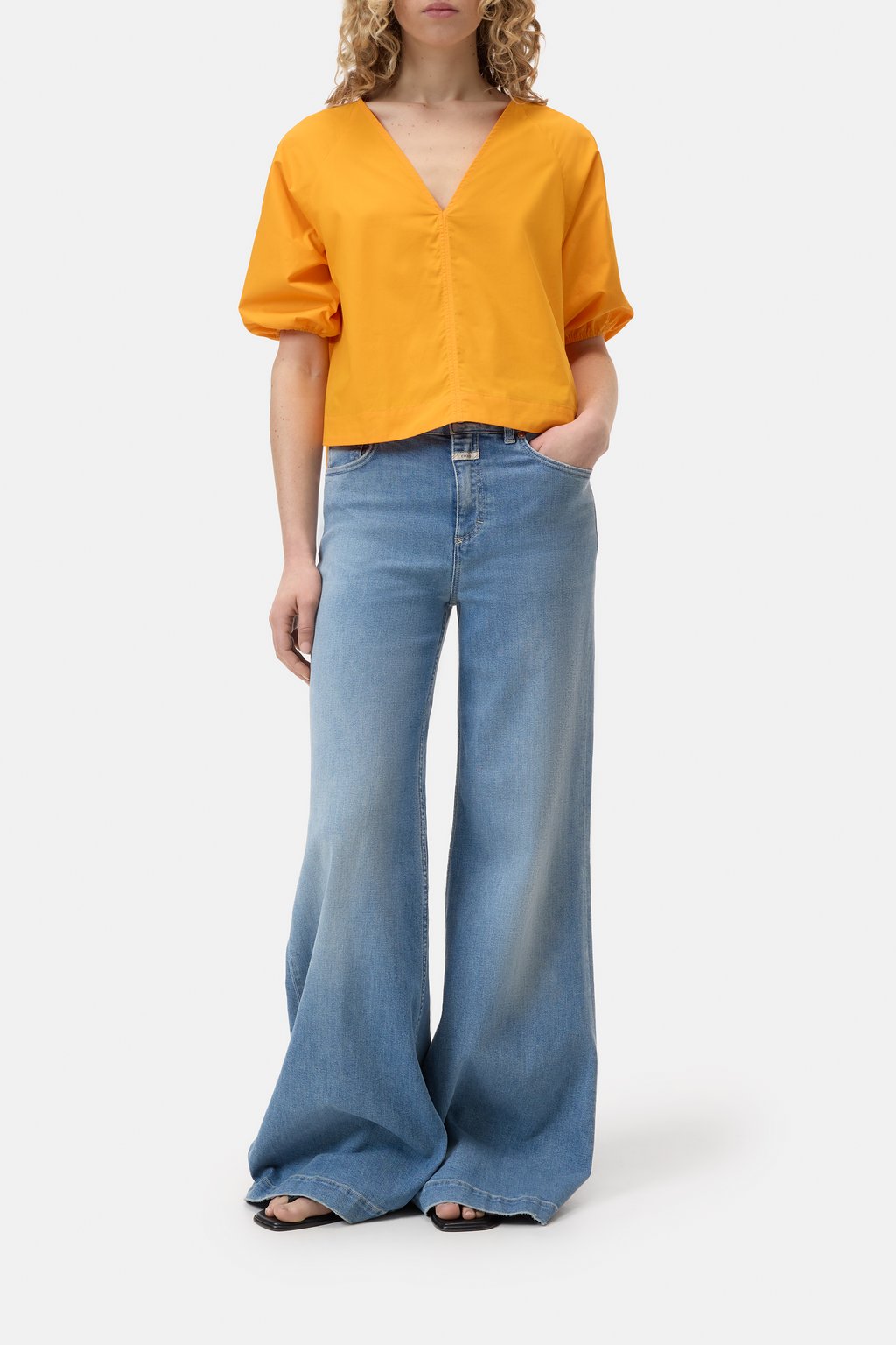 Kurzarm Bluse aus Bio-Baumwolle