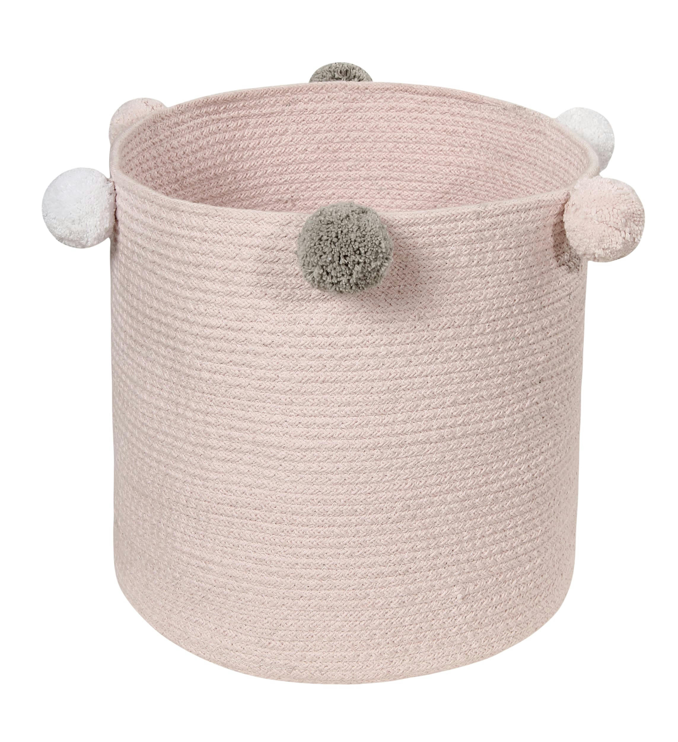 BUBBLY - Panier de rangement en coton bleu