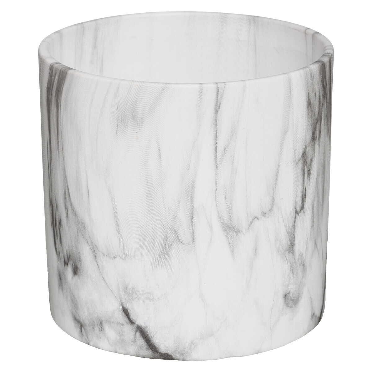 Set of 2 pots, ceramic/marble Black and white, D.12/D.15 cm
