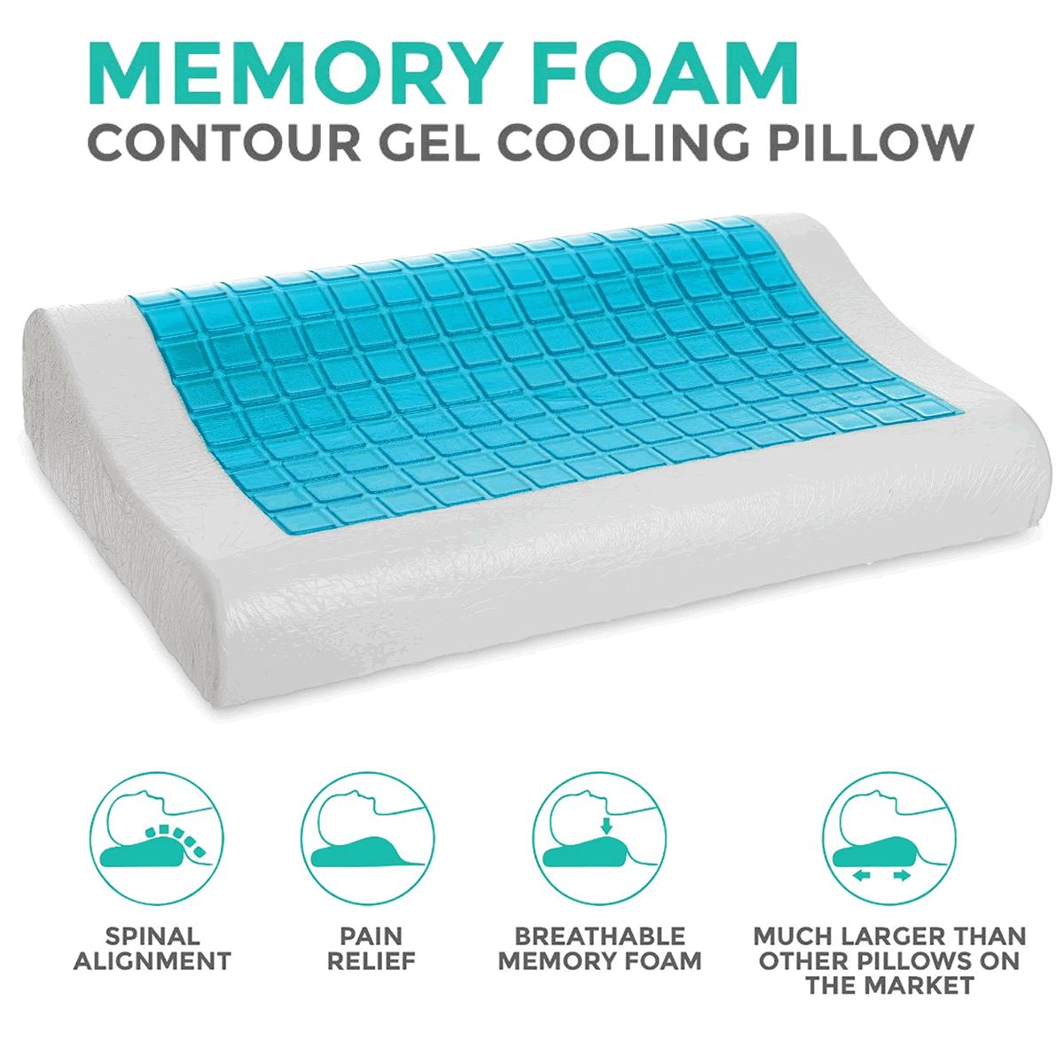 LIVIVO Orthopedic Memory Foam Contour Cervical Pillow