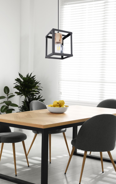 Lampa wisząca czarna RETRO 1xE27x40W wym: 120x17x17 cm Candellux