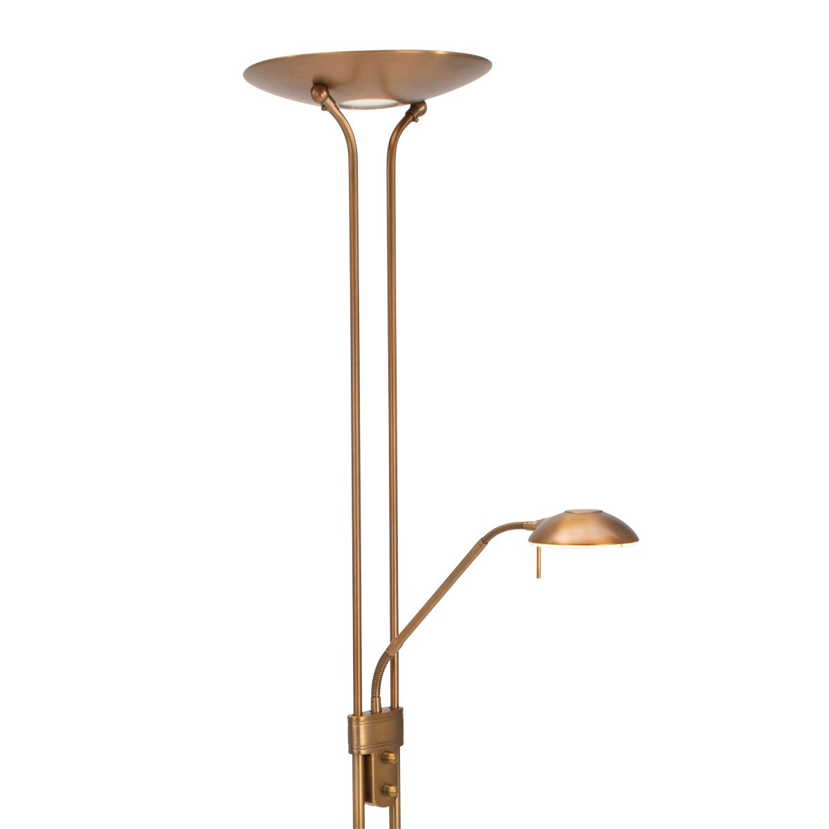 Mexlite vloerlamp Biron - 2 lichts - 52x 180 cm - brons