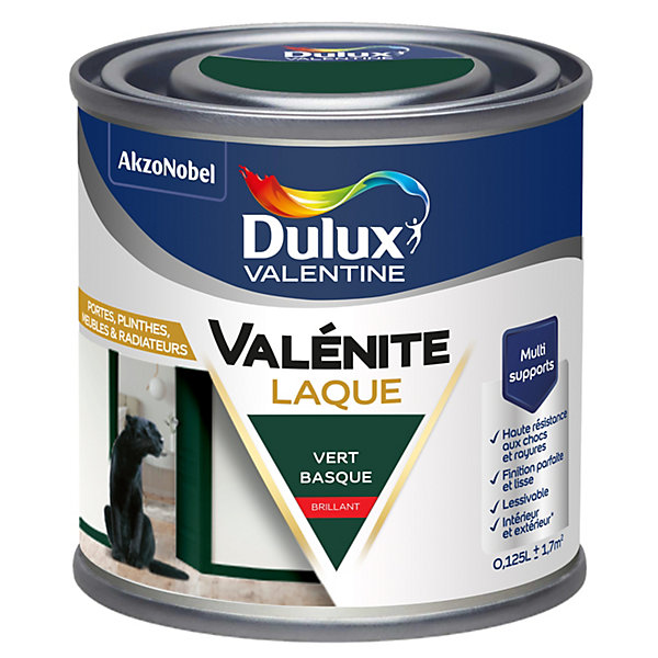 Laque acrylique vert basque brillant Dulux Valentine Valénite 125 ml