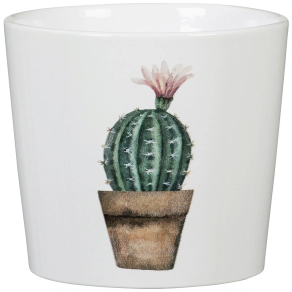 Übertopf »CACTUS GARDEN«, Breite: 9 cm, weiß/beige/braun/grün, Keramik
