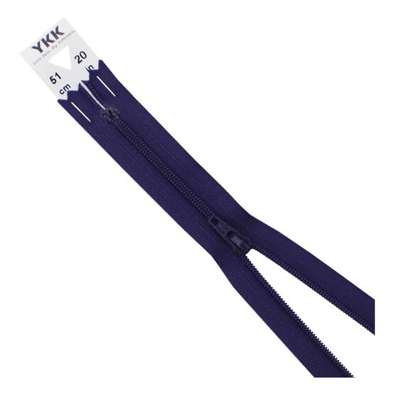 YKK Dark Purple Dress and Skirt Zip 51cm