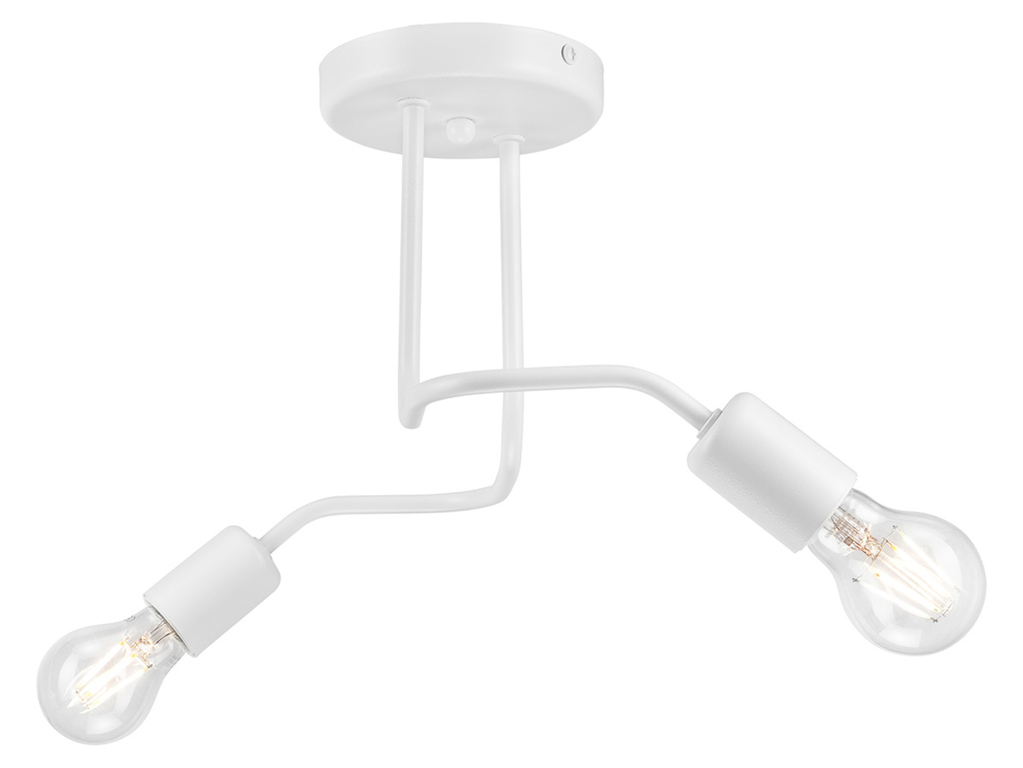 Lampa sufitowa Charlie 2-punktowa stalowa biała