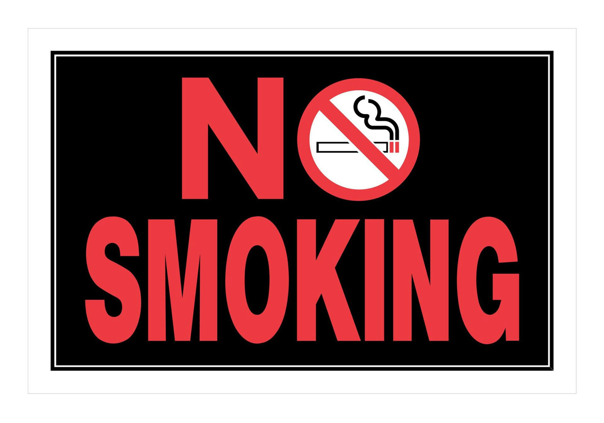 Hillman Self-Adhesive No Smoking Sign, 8 x 12-in, Black/Red/White