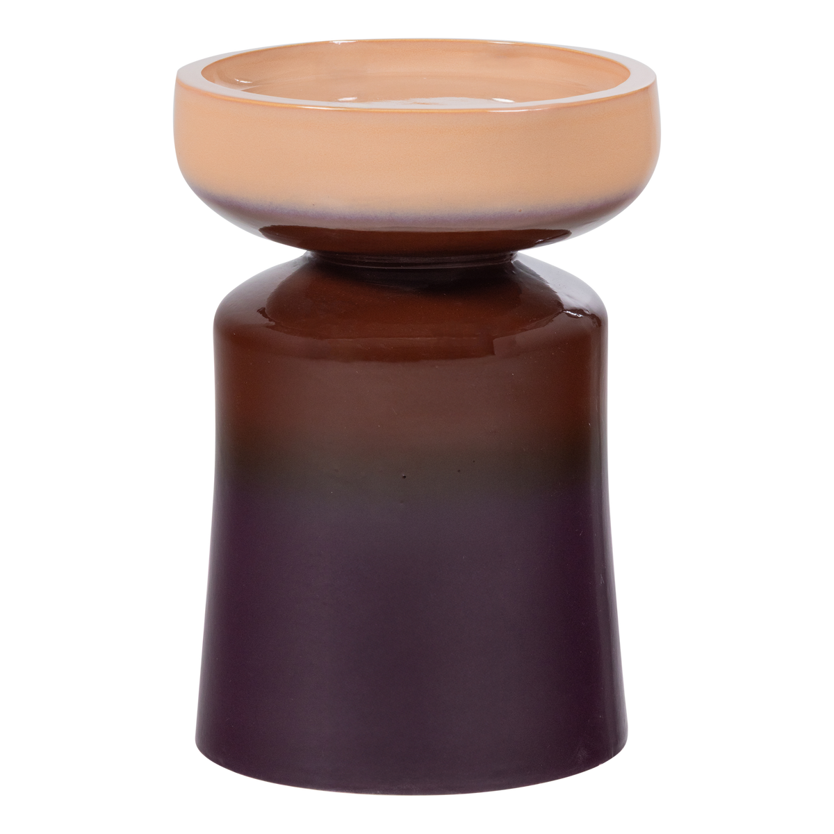 WOOOD decoratieve bijzettafel Ø 35 CM Tumo - Keramiek - Paars/Bruin - 44x35x35