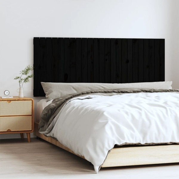 Wezgłowie łóżka Czarny 147 x 60 cm Pine Wood vidaXL