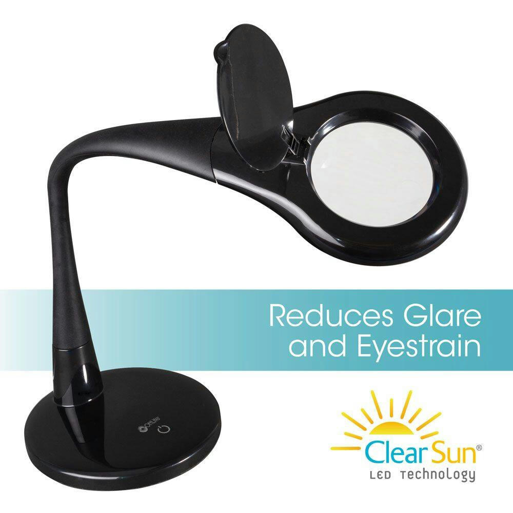 OttLite Prevention LED Magnifier Desk Lamp