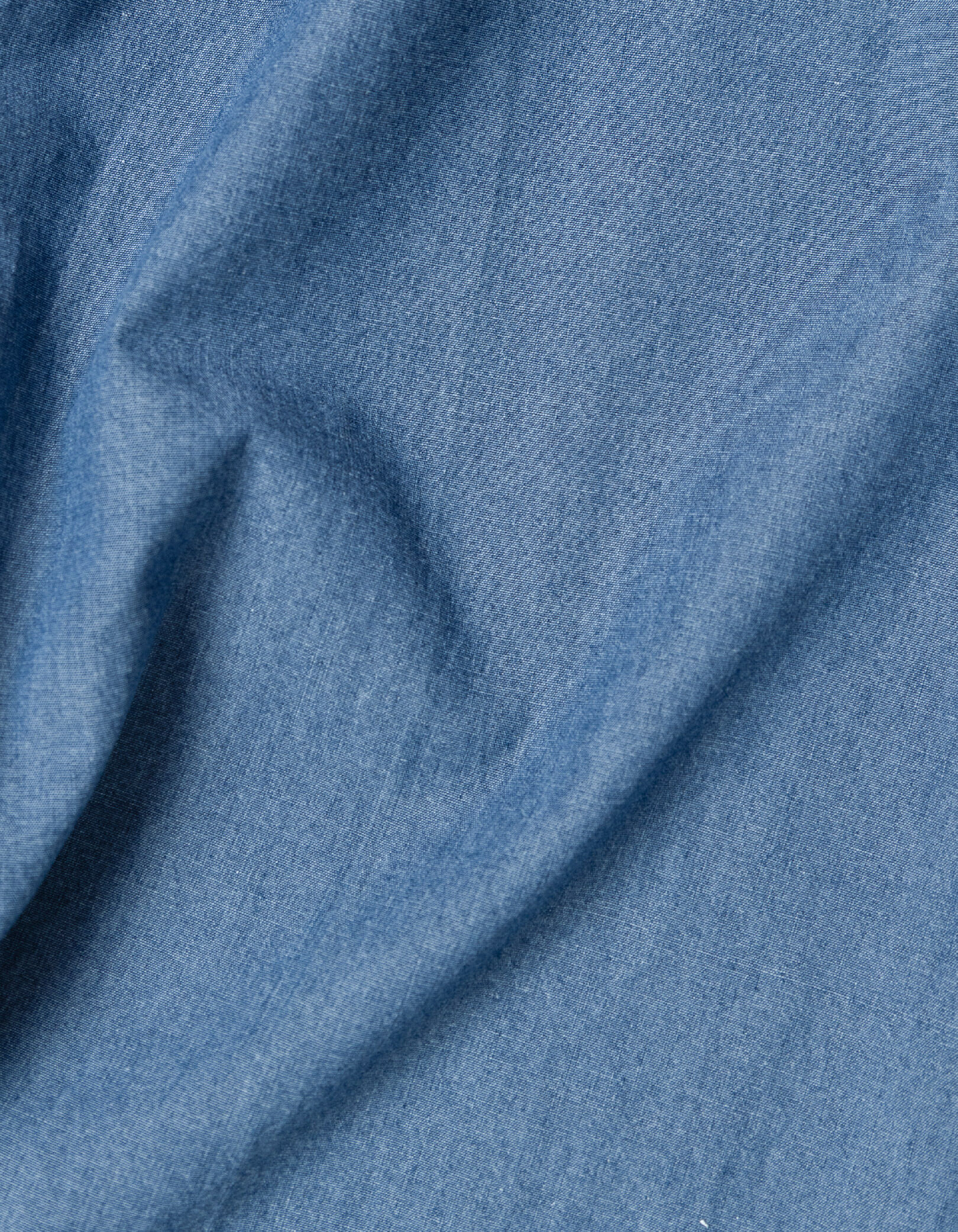 Chemise regular bleu chambray poche asymétrique Homme