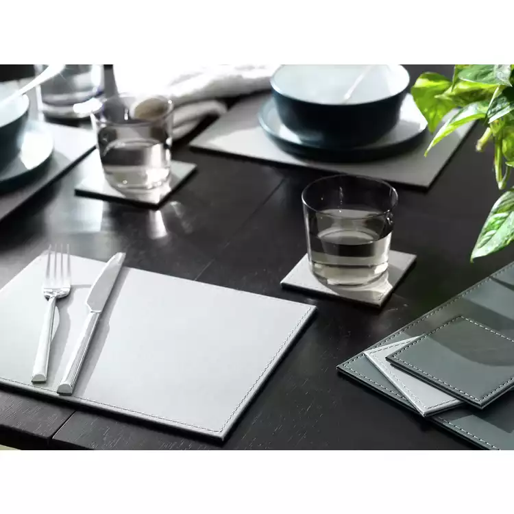 Habitat Faux Leather Set of 4 Placemats and Coasters Set