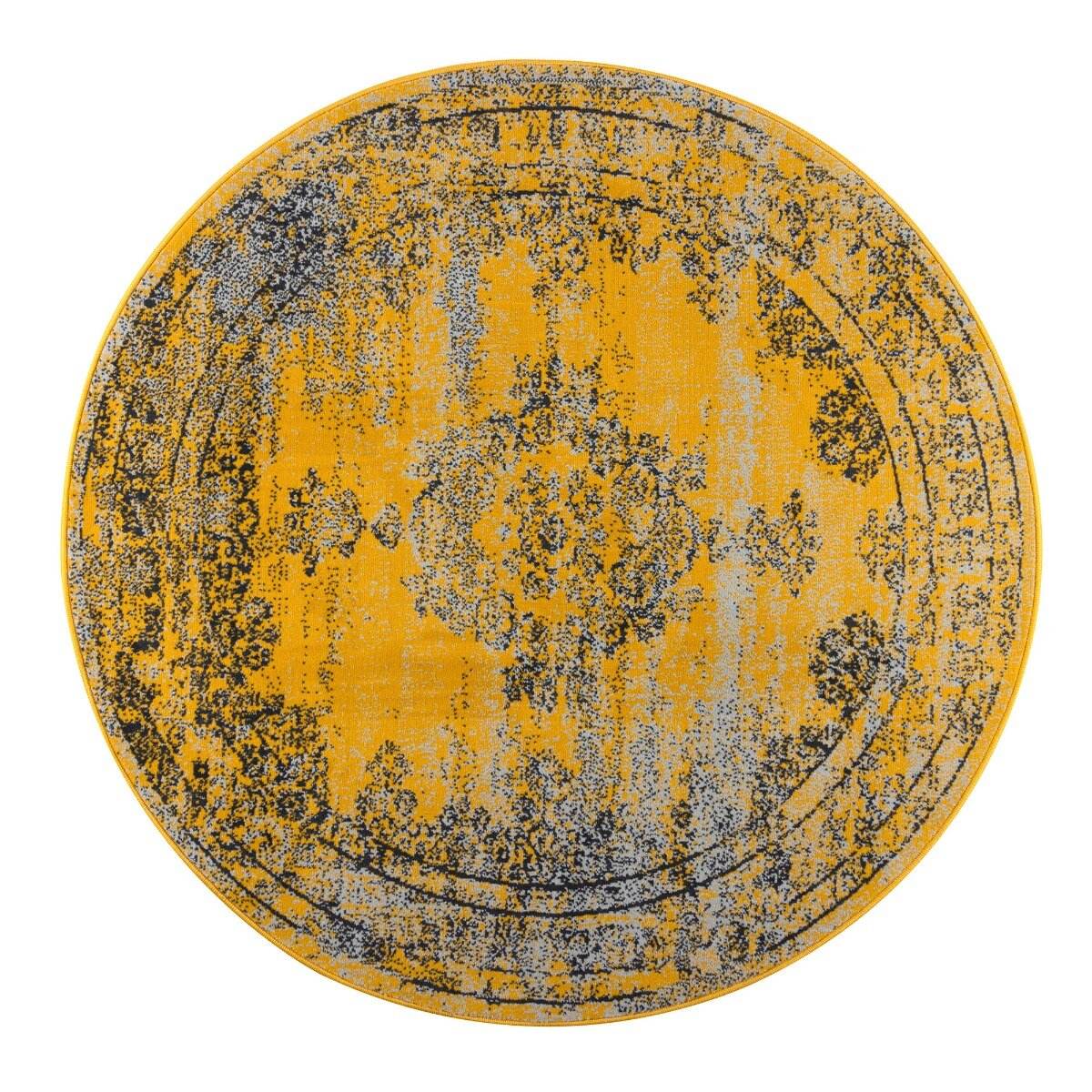 EVA Interior vloerkleed Bloom - geel - 200 x 200 cm
